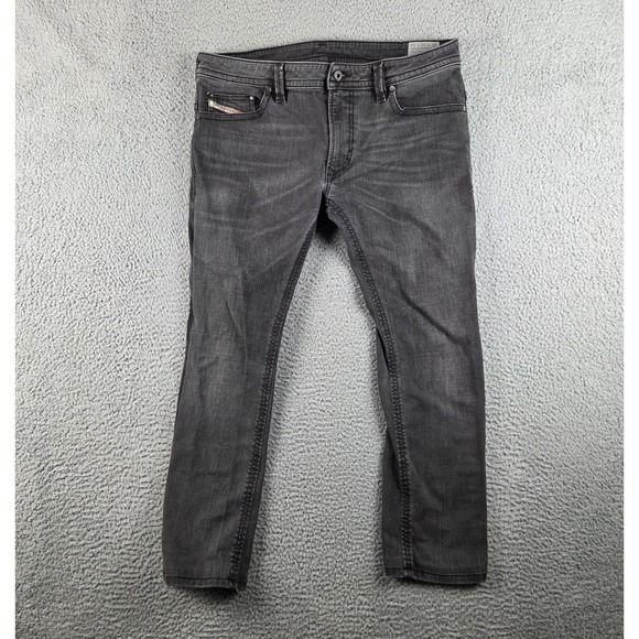Diesel Other - Diesel Thavar Jeans Mens 33x32 (36x26) Gray Black Slim Skinny Made USA